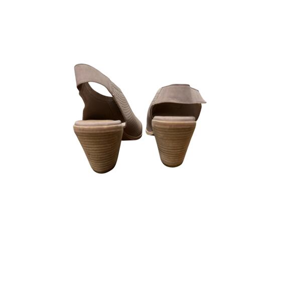 Eileen Fisher Avil Block Heel Leather Tan Sandal Sz 9 - Picture 5 of 8